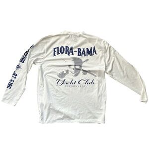 Flora-Bama Yacht Club Long Sleeve Shirt- White- Men’s size Small
